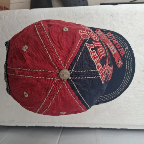 Disney Parks Kids Baseball Cap Embroidered Logo Red, Navy One Size - Picture 11 of 11